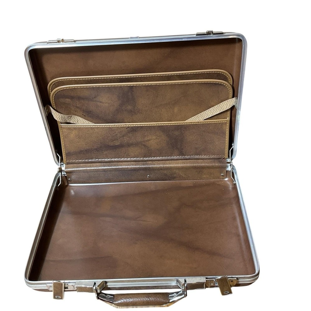 Vintage Tourister ESCORT Brown Hardcase Brief Case Attache Case Retro Business *